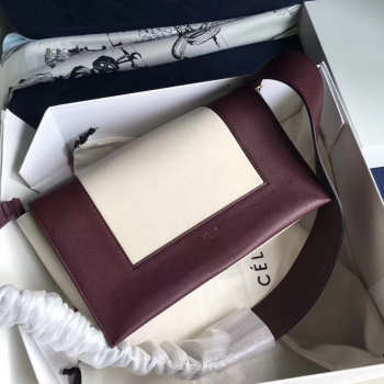 Celine Frame White Wine Red Tote bag