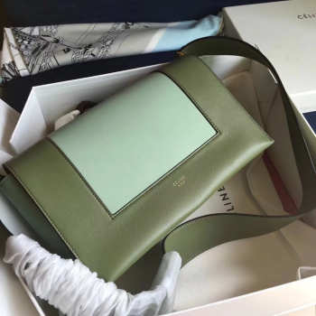 Celine Frame Light Blue and Green Tote bag