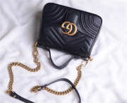 Gucci Marmont mini top Crossbady handle bag with Black 547260 - 3