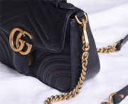 Gucci Marmont mini top Crossbady handle bag with Black 547260 - 5