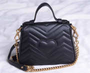 Gucci Marmont mini top Crossbady handle bag with Black 547260 - 6