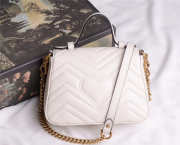 Gucci Marmont mini top Crossbady handle bag with White 547260 - 5