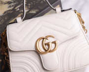 Gucci Marmont mini top Crossbady handle bag with White 547260 - 6