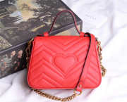 Gucci Marmont mini top Crossbady handle bag with Red 547260 - 6