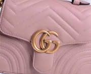 Gucci Marmont mini top Crossbady handle bag with Pink 547260 - 5