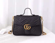 Gucci Marmont Crossbady handle bag with Black 498110 - 3