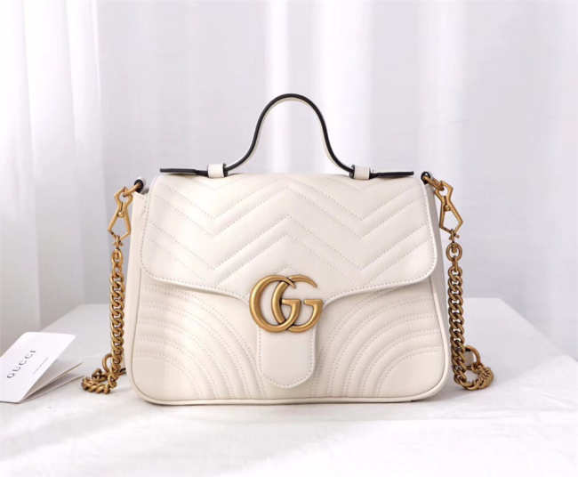 Gucci Marmont Crossbady handle bag with White 498110 - 1