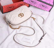 Gucci Marmont small matelassé shoulder White bag 447632 - 2