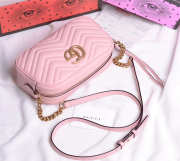 Gucci Marmont small matelassé shoulder Pink bag - 5