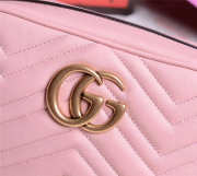 Gucci Marmont small matelassé shoulder Pink bag - 2