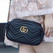 Gucci Marmont small matelassé shoulder Black bag - 6