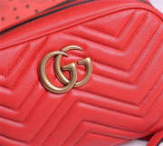 Gucci Marmont small matelassé shoulder Red bag - 6