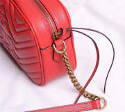 Gucci Marmont small matelassé shoulder Red bag - 5