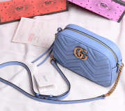 Gucci Marmont small matelassé shoulder Blue bag - 6