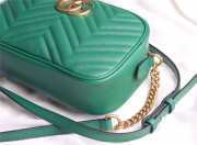 Gucci Marmont small matelassé shoulder Green bag - 3