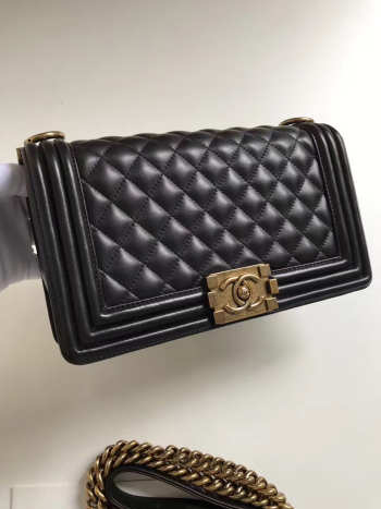 Chanel Leboy bag Lambskin in Black with Gold hardware