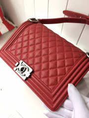 Chanel Leboy bag cowskin in Red with silver hardware - 2