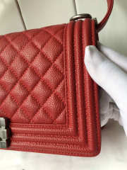 Chanel Leboy bag cowskin in Red with silver hardware - 3