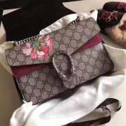 Gucci Dionysus Blooms Bag In Kahki with purplish red 400249 - 1