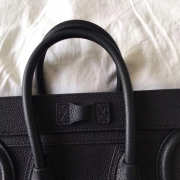 Celine Nano Luggage Calfskin Handbag in Black - 5