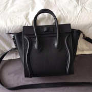 Celine Nano Luggage Calfskin Handbag in Black - 3