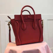 Celine Nano Luggage Calfskin Handbag in Red - 6