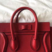 Celine Nano Luggage Calfskin Handbag in Red - 2