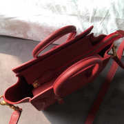 Celine Nano Luggage Calfskin Handbag in Wine Red - 6