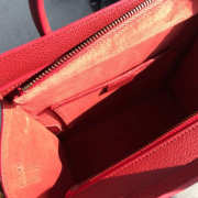 Celine Nano Luggage Calfskin Handbag in Wine Red - 4