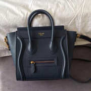 Celine Nano Luggage Calfskin Handbag in Blue - 1