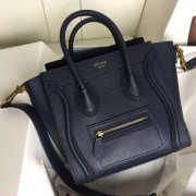 Celine Nano Luggage Calfskin Handbag in Blue - 4