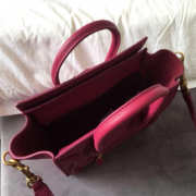 Celine Nano Luggage Calfskin Handbag in Rose Red - 5