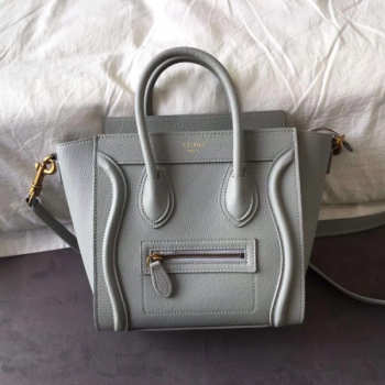 Celine Nano Luggage Calfskin Handbag in Light Blue