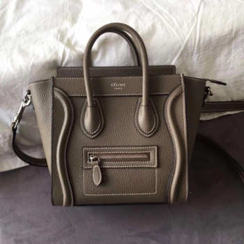 Celine Neno Luggage Calfskin Handbag in Brown