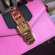 Gucci Sylvie leather mini chain bag in Pink 431666 - 5