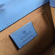 Gucci Sylvie leather mini chain bag in Light Blue 431666 - 2