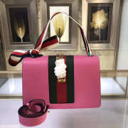 Gucci Sylvie shoulder bag in Pink leather 421882 - 5