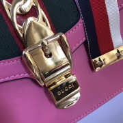 Gucci Sylvie shoulder bag in Pink leather 421882 - 2