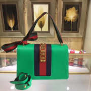 Gucci Sylvie shoulder bag in Green leather 421882 - 1