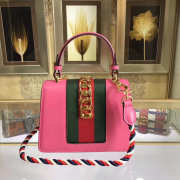 Gucci Sylvie leather mini bag in Pink 470270 - 5