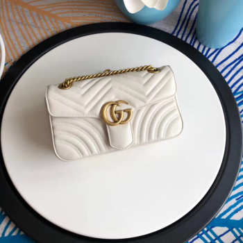 Gucci Marmont matelassé shoulder bag in White 443497