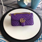 Gucci Marmont matelassé shoulder bag in Purple 443497 - 3