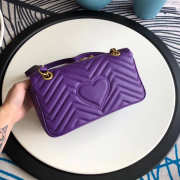 Gucci Marmont matelassé shoulder bag in Purple 443497 - 2