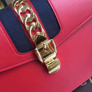 Gucci Sylvie medium top handle bag in Red leather 431665 - 6