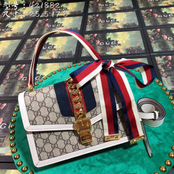 Gucci Sylvie shoulder White bag leather 421882