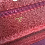 Chanel WOC Bag Calfskin Leather Red with Gold Hardware - 3