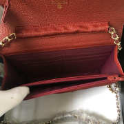 Chanel WOC Bag Calfskin Leather Red with Gold Hardware - 4