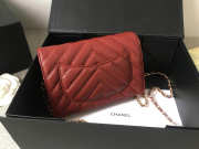 Chanel WOC Bag Calfskin Leather Red with Gold Hardware - 6