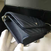 Chanel WOC Bag Calfskin Leather Blue with Silver Hardware - 6