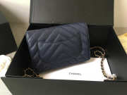 Chanel WOC Bag Calfskin Leather Blue with Gold Hardware - 5